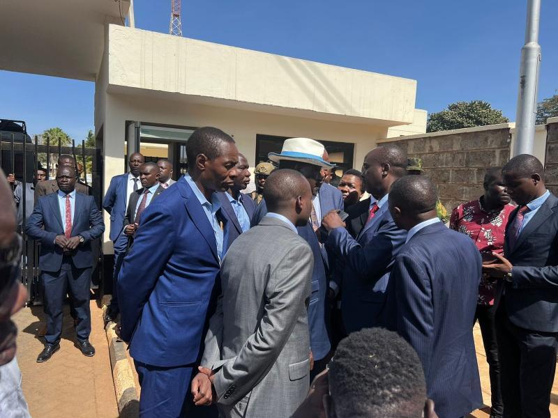 File image of Raila Odinga at DCI headquarters